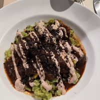 Goulasch with mushrooms and Spätzle  at Gordo Vegano in Buenos Aires