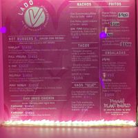 Menu   at Lado V in Buenos Aires