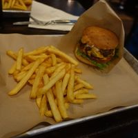 The Liffey Burger (not vegan) at The Liffey in Stockholm