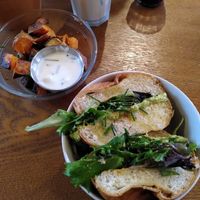 Avocado sandwich with sweet potato extra at De Bon'heur in Marseille