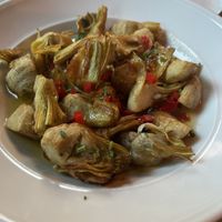 Fried artichoke - THE BEST ITEM! In a delicious garlic olive oil. Must get!   at ChouChou in Stockholm