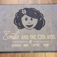 The doormat at the entrance at Emilie and the Cool Kids in Nice
