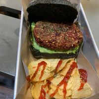 Burgler :-)))) yummy  at SUSU Vegan Mylk Bar Penang in Penang