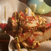 Side: potato wedges. Cooked to perfection   at SUSU Vegan Mylk Bar Penang in Penang