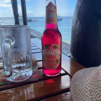 Shandy - always light and refreshing.  I tried several flavours but the passionfruit always eluded me. at Trou Au Diable in Soufriere