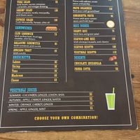 menu back at Shanti Shanti Cafe in Dahab