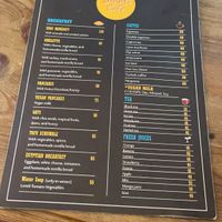 menu front at Shanti Shanti Cafe in Dahab