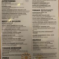 Vegan/Vegetarian Menu  at Lulu California Bistro in Palm Springs