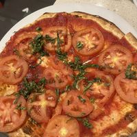 vegan pizza no cheese   at Lulu California Bistro in Palm Springs