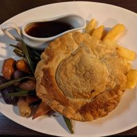 MUSHROOM 🍄 & Kale pie at Stamford Bridge Inn in Stamford