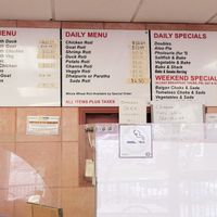 Vegan options at Brampton Roti Shop in Brampton
