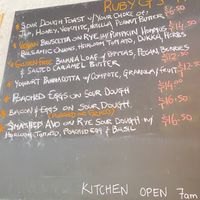 Interesting menu at Ruby G's Canteen & Bakery in Coconut Grove