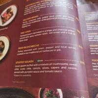Stuffed squash in the menu at MUGY in Merida