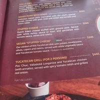 Vegan "stuffed cheese" at MUGY in Merida