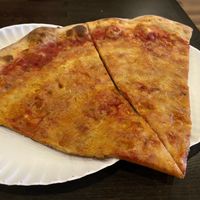 Two slices of cheese pizza.  at Paranormal Pizza in Bethlehem