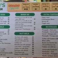 The noodle menu changes daily at Bon's Vegan Bistro in Ho Chi Minh City