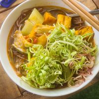 Thai style noodles at Bon's Vegan Bistro in Ho Chi Minh City