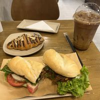 Banh mi, eclair, frappe  at Bon's Vegan Bistro in Ho Chi Minh City