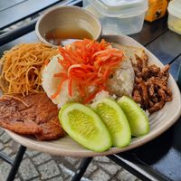 Vietnamese broken rice at Bon's Vegan Bistro in Ho Chi Minh City