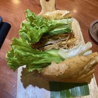 BBQ meat banh mi  at Bon's Vegan Bistro in Ho Chi Minh City