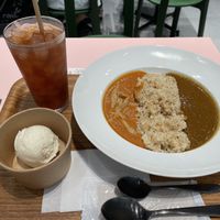 Curry (both original and ‘just like butter chicken’), and an ice cream.  at 2foods - Ginza Loft in Tokyo