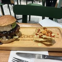 the terriyaki a avocado burger (my favorite)  at 2foods - Ginza Loft in Tokyo