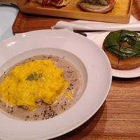 Omurice, matcha donut, and a burger at 2foods - Ginza Loft in Tokyo