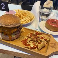 the burger and donut were delicious. the egg croissant tho.... meh. good portions, you leave the place full 😭  at 2foods - Ginza Loft in Tokyo