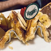 Sweet vegan pancake tacos  at La Desayunería in Madrid
