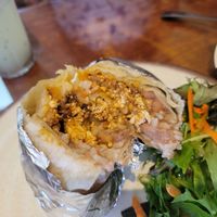 Breakfast burrito at Mama's International Tamales in Los Angeles