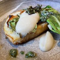 Celeriac, seaweed gremolata, brassicas at Holm in South Petherton