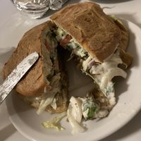 The sandwich has a lot of content  at Green Bistro in Erfurt