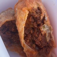 Cheese burger roll!  at Vegan AF Food Truck in Los Angeles