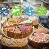 Choice of cakes at Roberto Cukrászda in Tatabanya