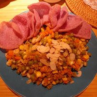 salad at Bánh mí Vegan Vietnam in Hanoi