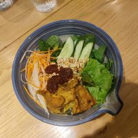 Mixed noodles bún trộn at Bánh mí Vegan Vietnam in Hanoi