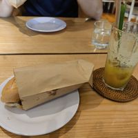 Pork Bánh mí at Bánh mí Vegan Vietnam in Hanoi