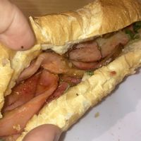 Bbq pork banh mi  at Bánh mí Vegan Vietnam in Hanoi