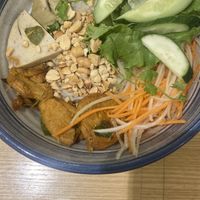 Southern fried noodles  at Bánh mí Vegan Vietnam in Hanoi