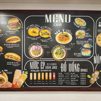 Menu at Bánh mí Vegan Vietnam in Hanoi