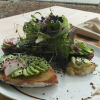 Bread Frida (couldn't wait to take the picture before eating) 
Outside in winter still possible  at Café Lama in Tubingen