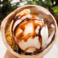 Coconut ice cream with aloe vera at Mr Coconut - Hillion Mall in West Singapore