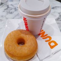 Glazed Donut + Coffee at Dunkin' - Stationsplein in Amsterdam