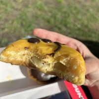 smiley cream donut  at Dunkin' - Stationsplein in Amsterdam