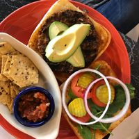 Monterey bean burger at The Cheeze Factory Restaurant in Baraboo