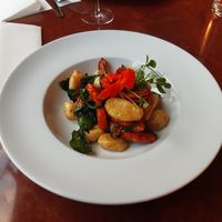 Gnocchi with pumpkin at Kleehof in der Gaertnerstadt in Bamberg