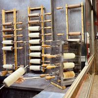 Open kitchen  at Fitzkey Chimney Cake - Food Stand in Budapest