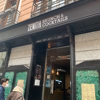 view from the street  at Zenith Brunch & Cocktails in Madrid