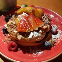 Vegan pancakes #Veganuary at Zenith Brunch & Cocktails in Madrid