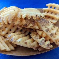 waffle fries at Meta Burger in Boulder